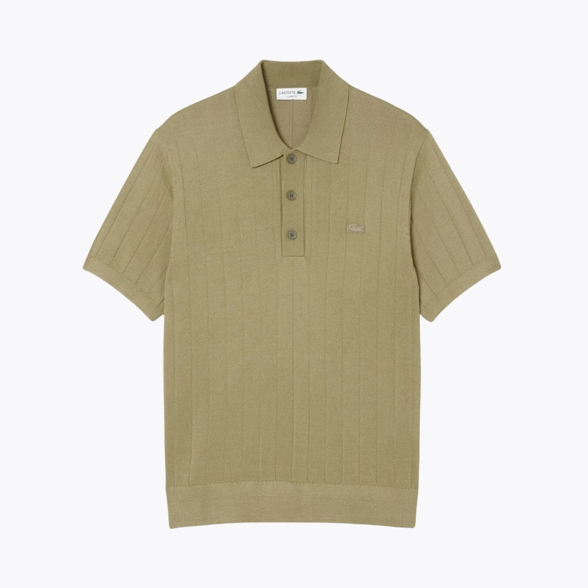 LC sweater i flydende ribstrik med polokrave