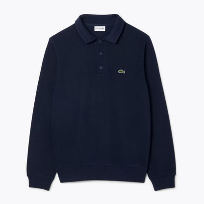 LC sweatshirt i ribbad bomull med pikékrage
