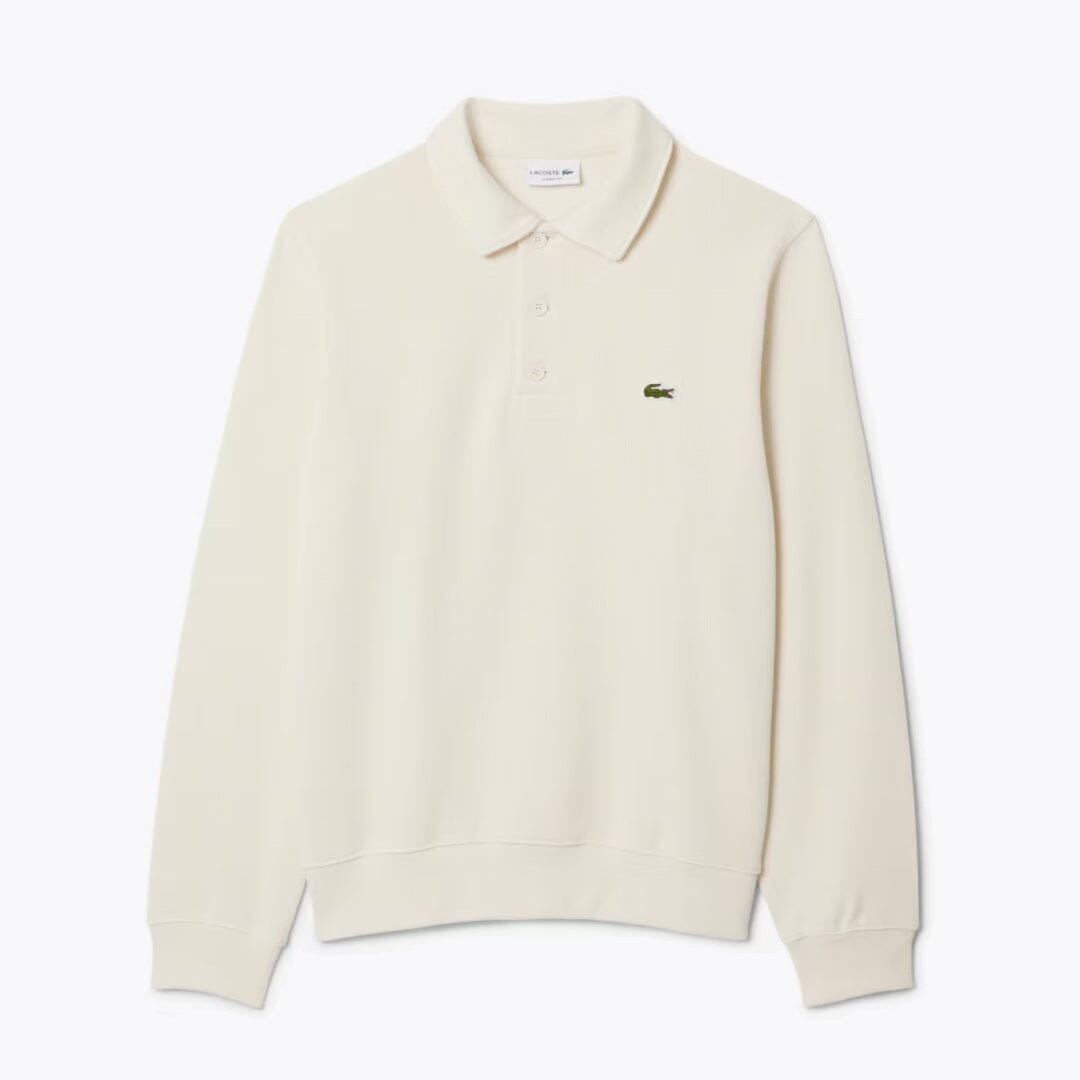LC sweatshirt i ribbad bomull med pikékrage
