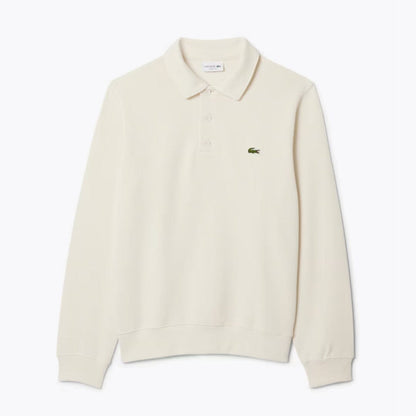 LC sweatshirt i ribbad bomull med pikékrage